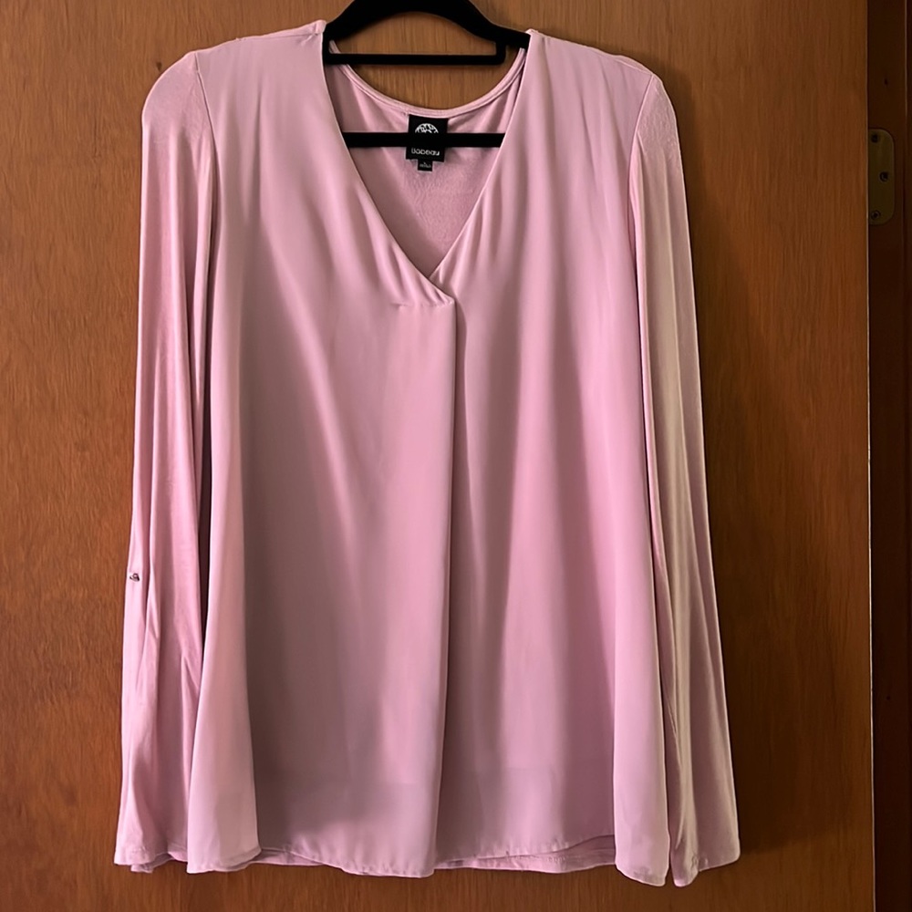 Bobeau light pink Long Sleeve Top